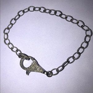 Adornia pave diamond lock bracelet